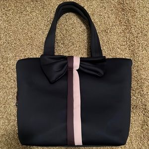 Brand NEW- Stella & Dot Crush It Bow Tote Bag Neoprene Navy & Lavender